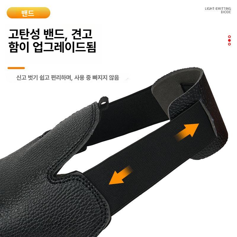 앞코 커버 공사현장 가정용 방수 덧신 내마모 세탁 현장 두꺼운 내성 실내 부직포 도톰 일반형 방지화 신발커버 1쌍 포함 더 큰 사이즈 - 상세 이미지 5
