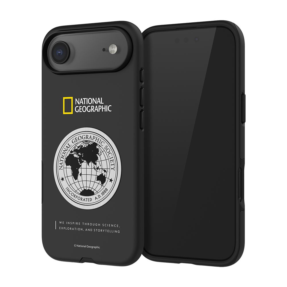 내셔널지오그래픽 메탈데코 하드쉘 케이스 블랙, 아이폰 에어