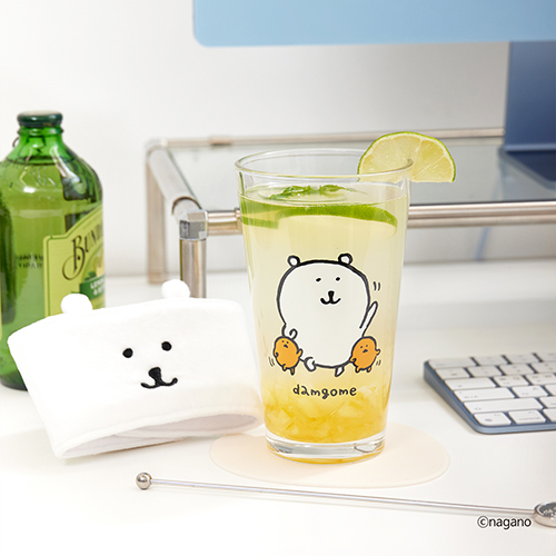 담곰이 글라스 컵 홀더 세트 농담곰 유리 머그 음료 식기 캐릭터 굿즈 - 상세 이미지 4