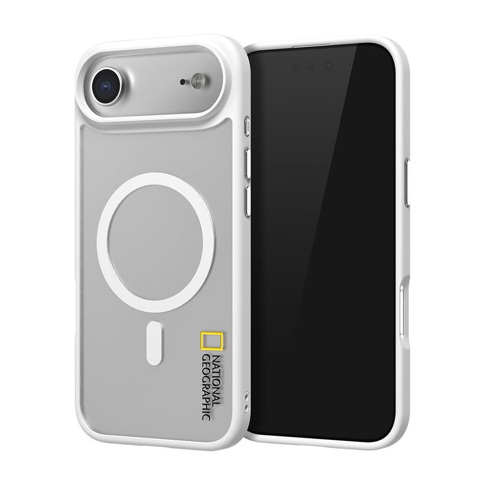 내셔널지오그래픽 맥세이프 매트 클리어 케이스 화이트, 아이폰 에어