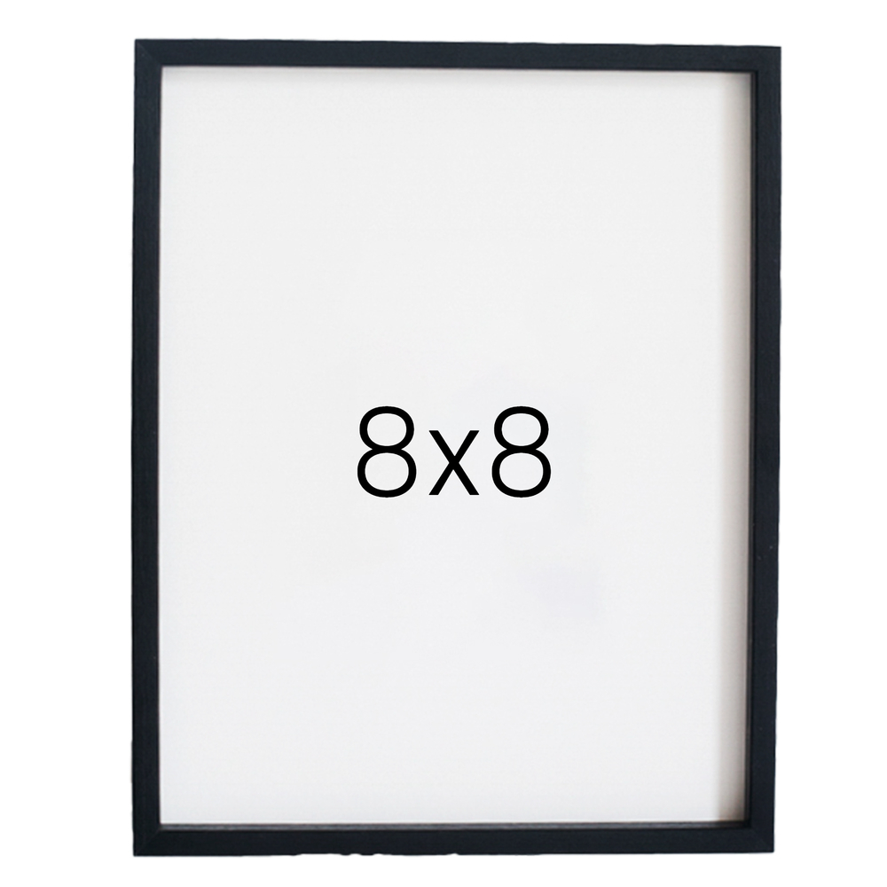 12mm레프 나무액자 사진액자 웨딩 포토테이블 인화 탁상 소형 8x8 203x203mm, 블랙 - 메인 이미지
