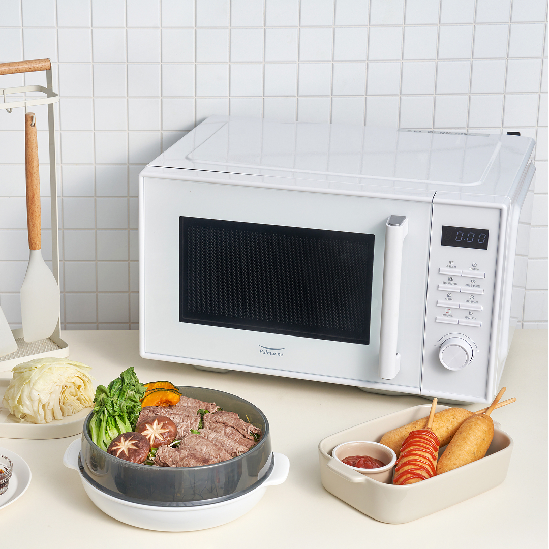 풀무원 무회전 스팀 플랫전자레인지 23L MS23C1FW(스팀볼 포함)