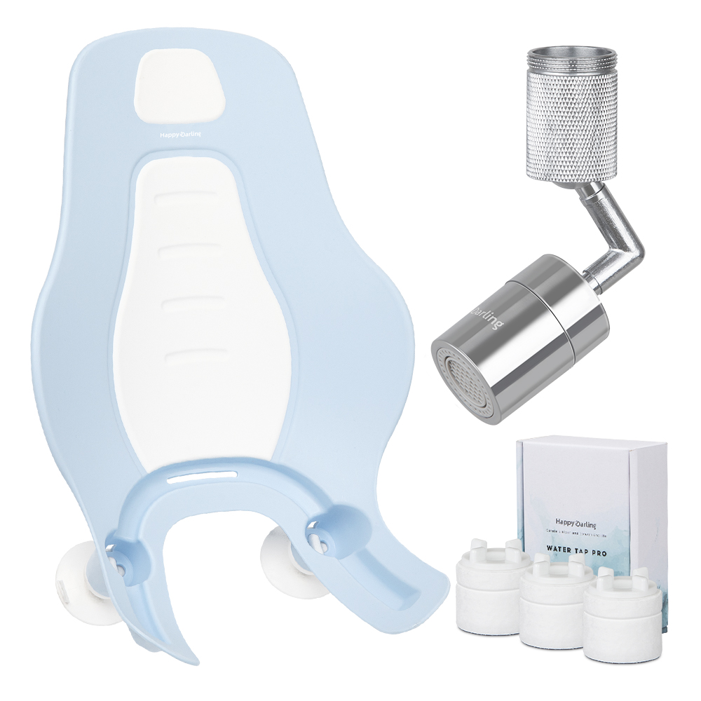 해피달링 아기 수전 세면대 워터탭 프로 720도 연장 탭 수도꼭지 + 애기 비데