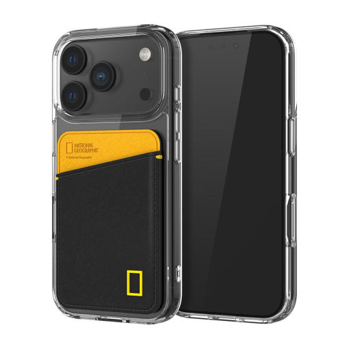 내셔널지오그래픽 카드 포켓 케이스 옐로우+블랙, 아이폰17 프로 맥스