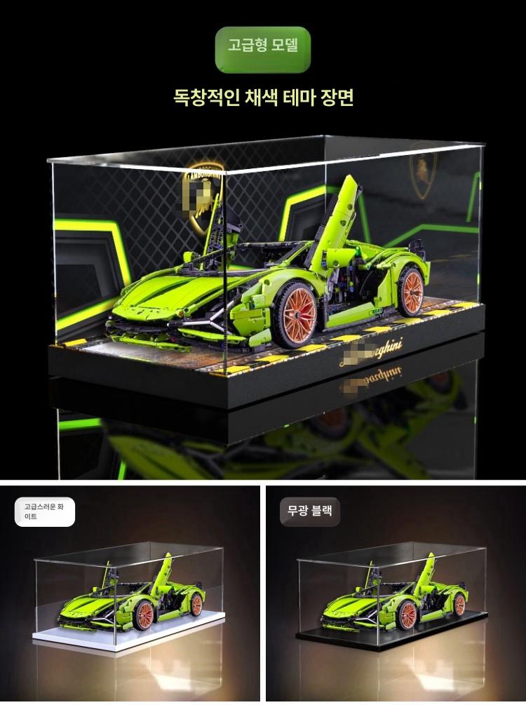 투명 아크릴 피규어 전시 쇼케이스 장식장 LED 조명 스포트라이트2개 42115 - 상세 이미지 3