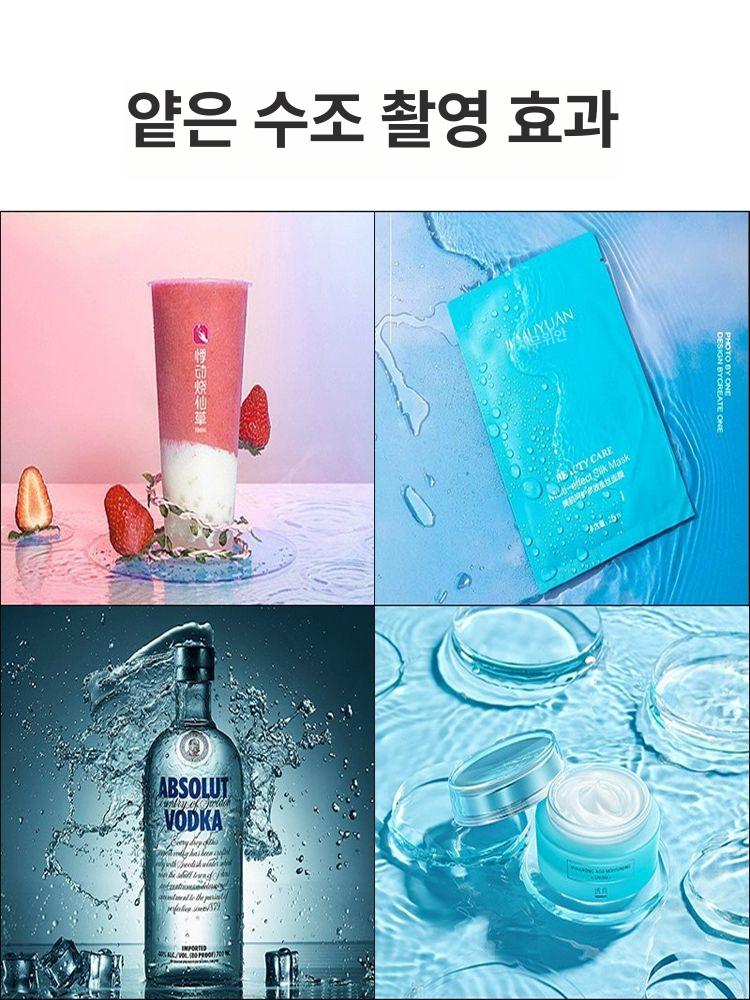 촬영용 아크릴 연출 투명 수조 수중촬영 낮은 초백 접시 고화질 길이 제품 실린더 특수 60x100x5.5cm - 상세 이미지 2