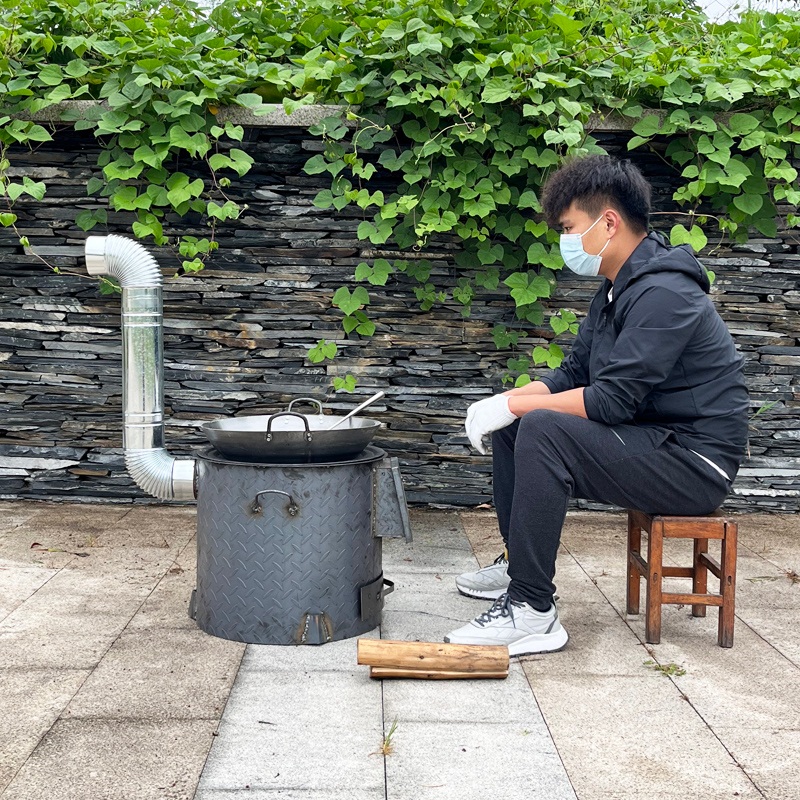 드럼통화로 드럼통 소각로 포함 장작 야외 그릴 옛날 훈연 기계 화덕 바베큐 펜션 양꼬치 - 상세 이미지 3