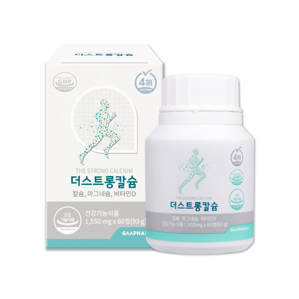 더스트롱 칼슘 마그네슘 비타민D 골다공증 임산부 칼마디 영양제 60정, 1개