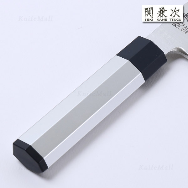 일본 세키카네쓰구 데바 생선회칼 15cm, 7각 알루미늄손잡이, 1개 - 상세 이미지 3