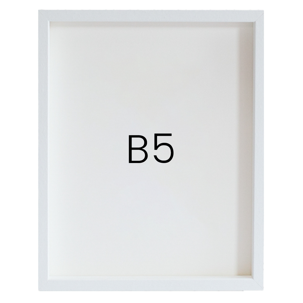 12mm레프 원목액자 우드 웨딩 전시회 맞춤 프레임 틀 B5 182x257mm, 화이트