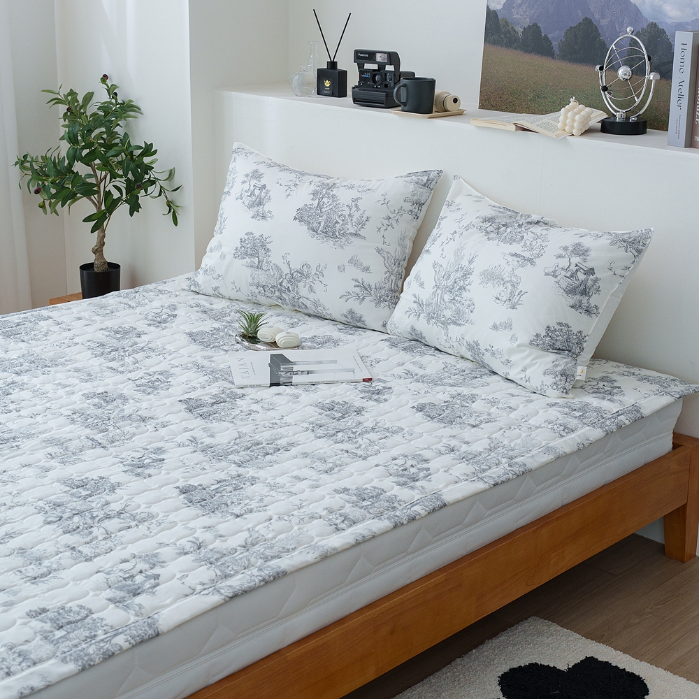 나라데코 광목 순면 뜨왈 명화 사계절 밴딩 침대패드 SS