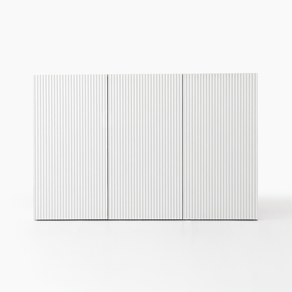 피크 3문 낮은수납장 템바 화이트 1195X415X780MM, 3단, 화이트 0154.7165 - 메인 이미지