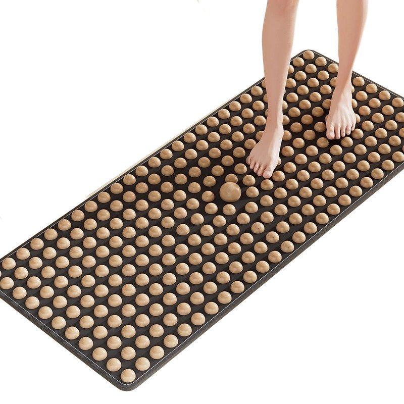 원목 발지압판 나무 마사지볼 마사지 패드 발바닥 지압발판 잡목 40x100CM - 상품 이미지