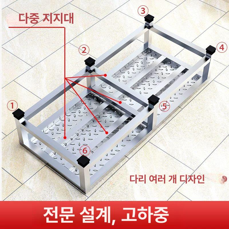 창고용 철제 계단 20cm 100cm 길이 1단 폭 높이 발판 140 50 30 6다리 38x25관 - 상세 이미지 4