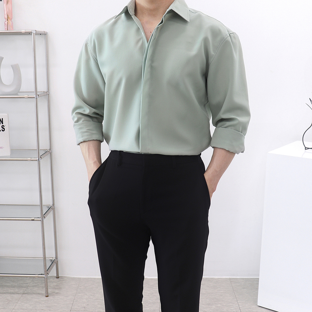 구김없는와이셔츠 검정와이셔츠 남자흰셔츠 이미지 8