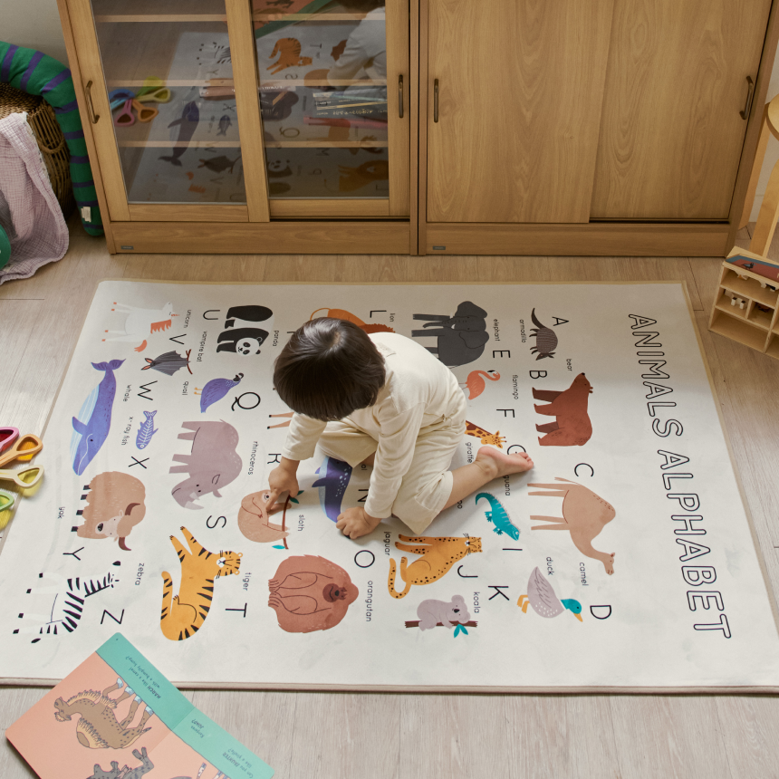 [플레이러그] 어린이집 방수 놀이 러그 매트 교구 교육 극세사 발도르프 가능