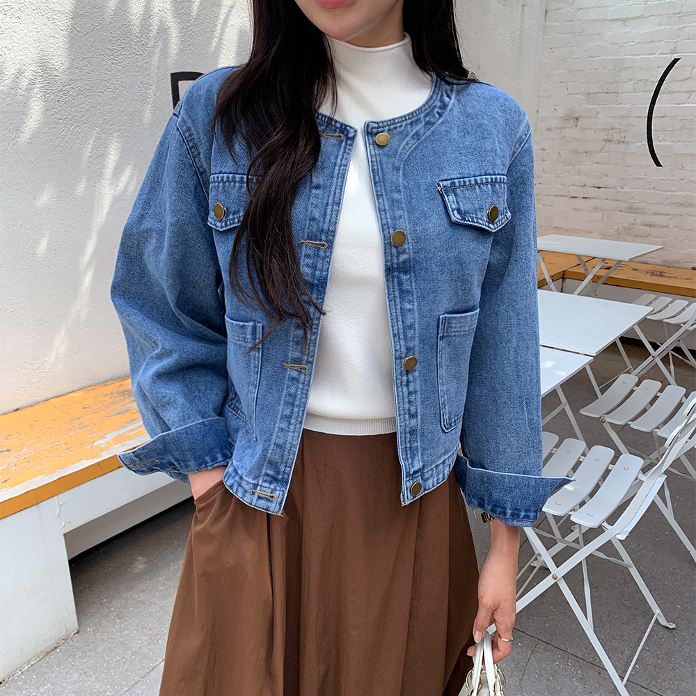 에르모 노카라 데님 자켓 이미지 6