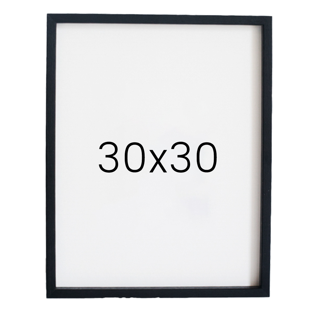 12mm레프 원목액자 우드 웨딩 전시회 맞춤 프레임 틀 30x30 300x300mm, 블랙 - 상품 이미지