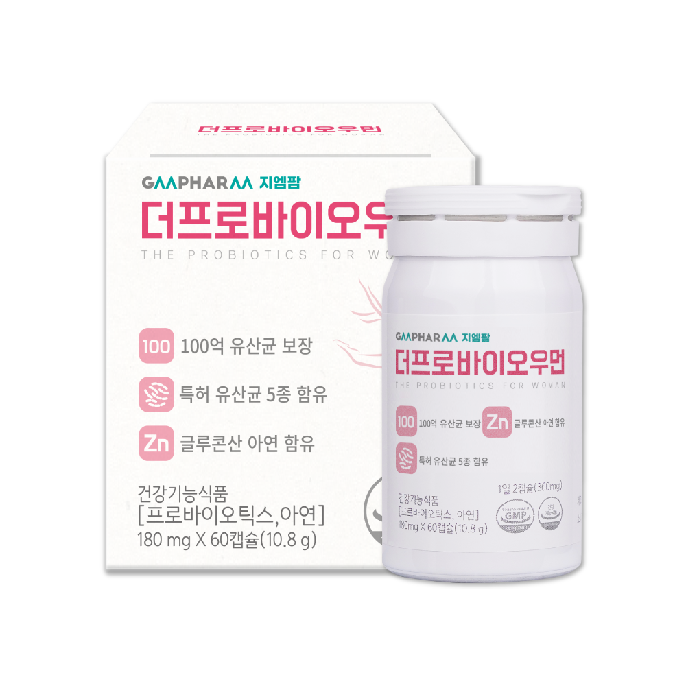 더프로바이오우먼 질 건강 유산균 100억 여성 여자 임산부 임신 수유부 60캡슐, 1개