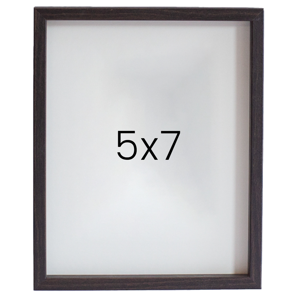 12mm레프 나무액자 사진액자 웨딩 포토테이블 사진인화 탁상 소형 5x7 127x177mm, 진밤 - 메인 이미지
