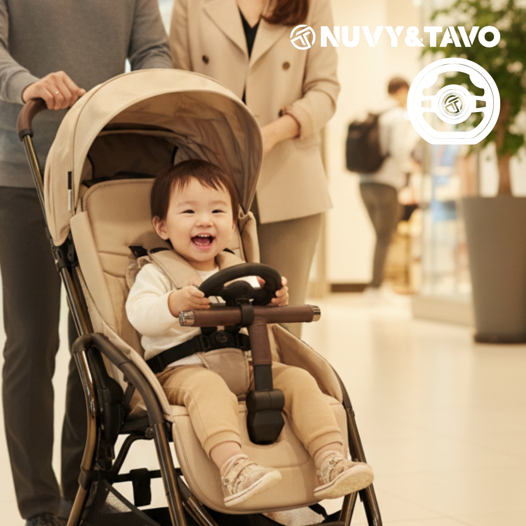 [누비앤타보] TAVO 아기 유아 자동차 핸들 운전놀이 장난감 다양한 유아용품에 장착가능