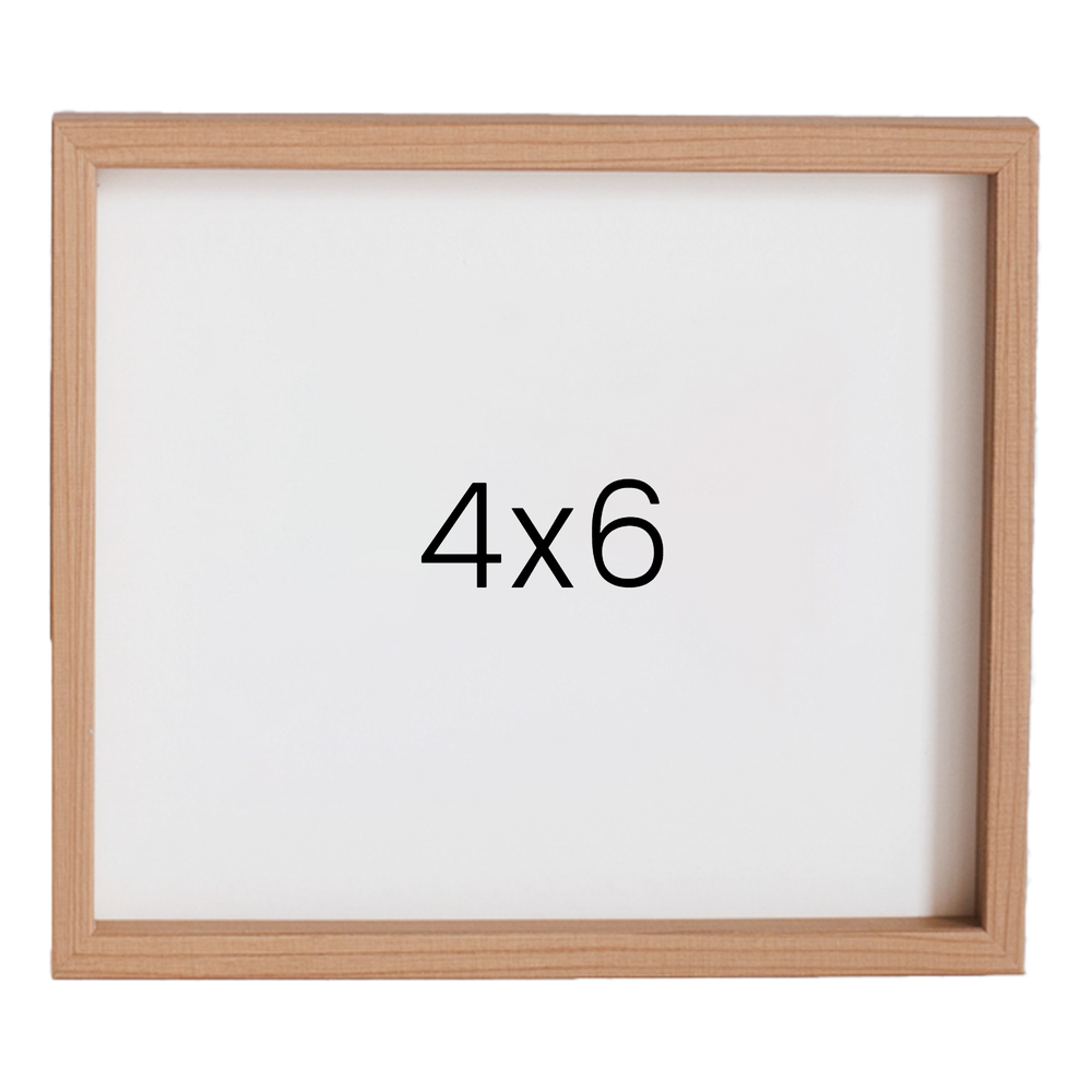 12mm레프 나무액자 사진액자 웨딩 포토테이블 사진인화 탁상 소형 4x6 101x152mm, 내츄럴 - 메인 이미지