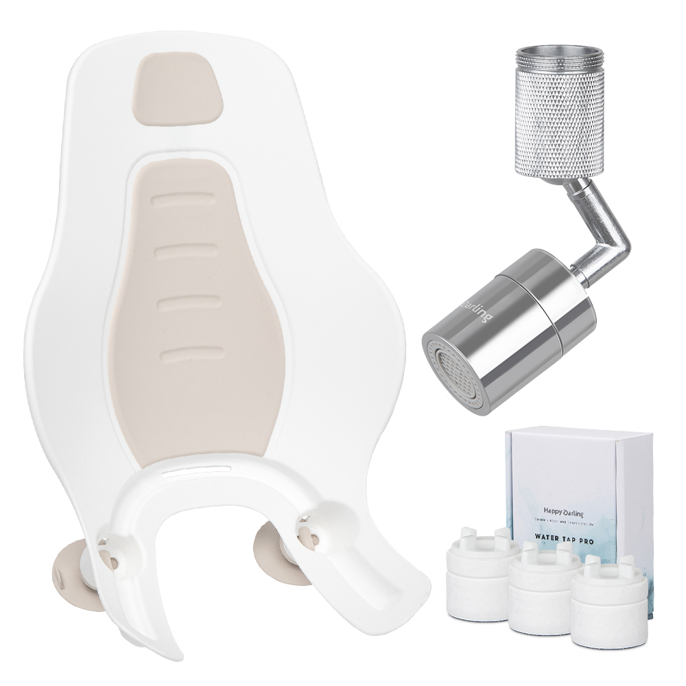 해피달링 아기 수전 세면대 워터탭 프로 720도 연장 탭 수도꼭지 + 애기 비데