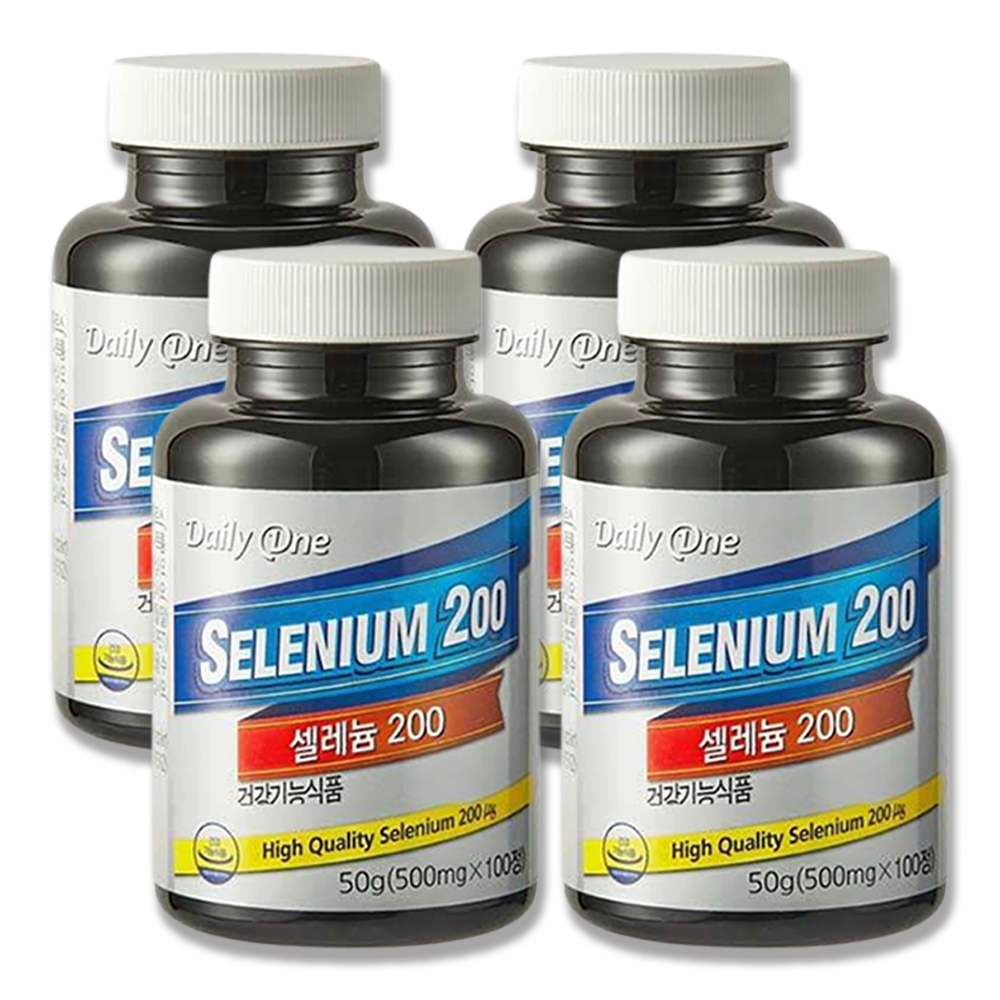 고함량 셀레늄 200 무기셀레늄 고용량 셀레늄 효능 셀렌 세레늄 100정, 4개 - 상품 이미지