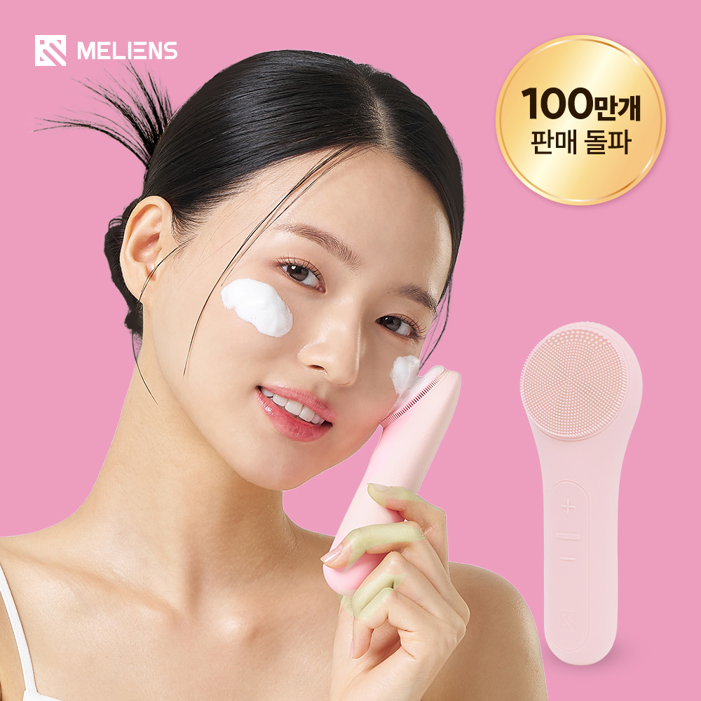 멜리언스 진동클렌저 실리콘 브러쉬 전동 세안기 피지제거 모공 클렌져 - 상품 이미지
