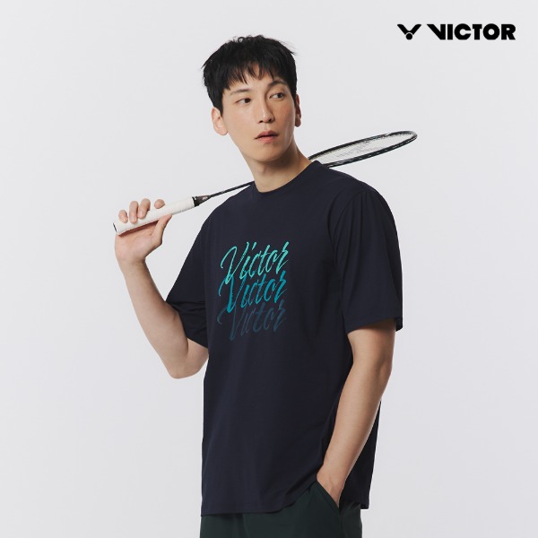 빅터 아울렛 오버핏 반팔 티셔츠 VT25CTO201U 배드민턴 탁구 스쿼시 스포츠웨어 - 상품 이미지