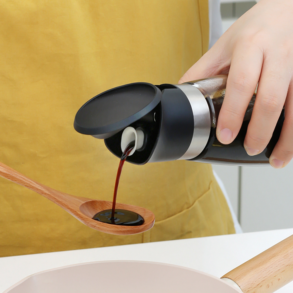 자동개폐 양념통 시노글라스 오일병 참기름 소스통 간장병 160ml 1p