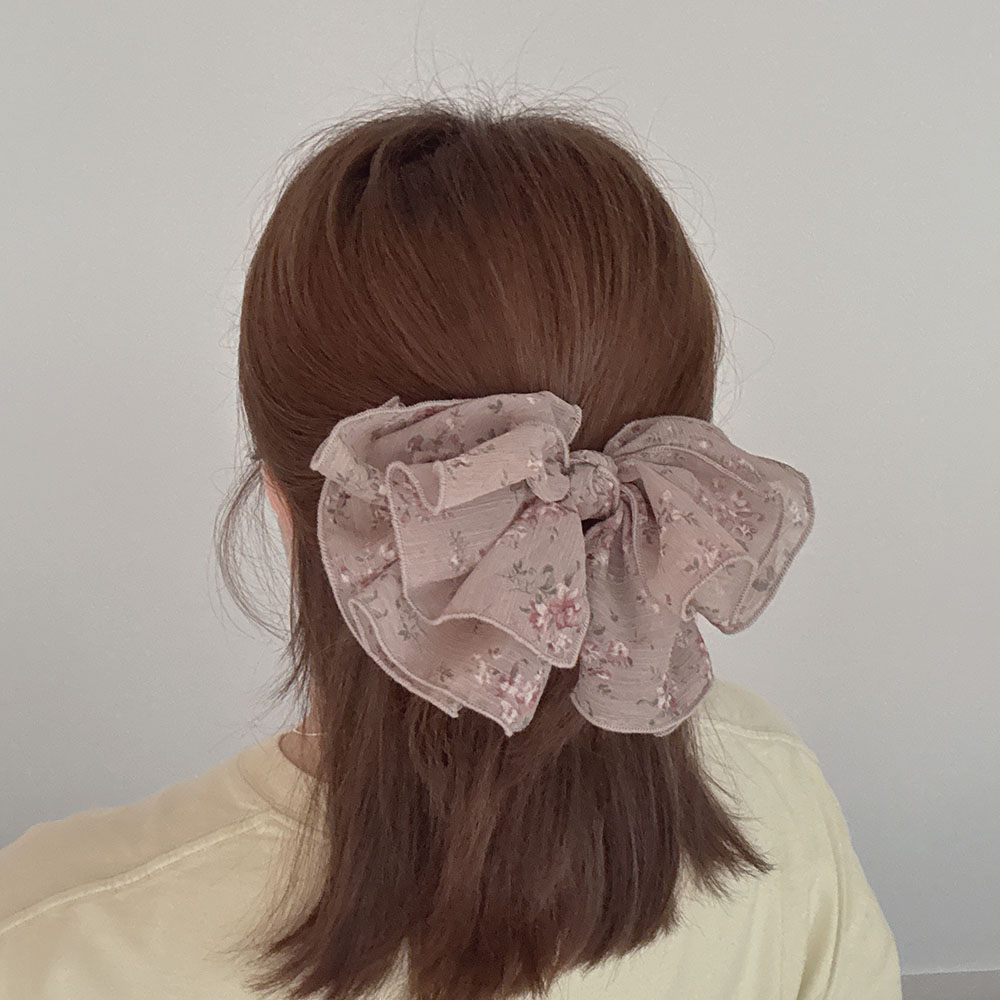 라일리무드플라워 반묶음 쉬폰리본머리핀 헤어핀 삔 예쁜헤어핀 - 상세 이미지 5