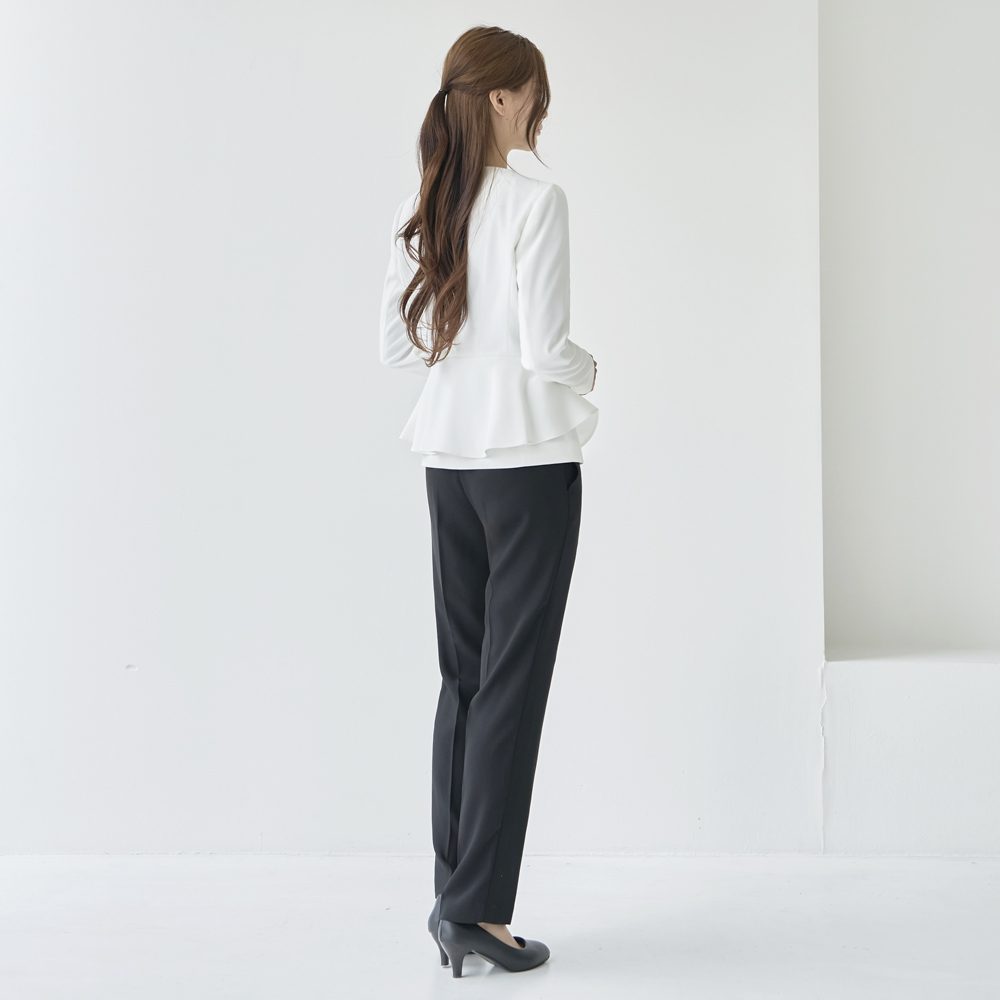 여자 정장 히든버튼 일자 팬츠 유니폼 면접 아나운서  [Y날개 바지] 이미지 6