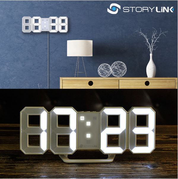 LED탁상시계 무소음 탁상알람시계 디지털탁상시계 탁상전자시계 탁상용시계 데스크테리어 미니2