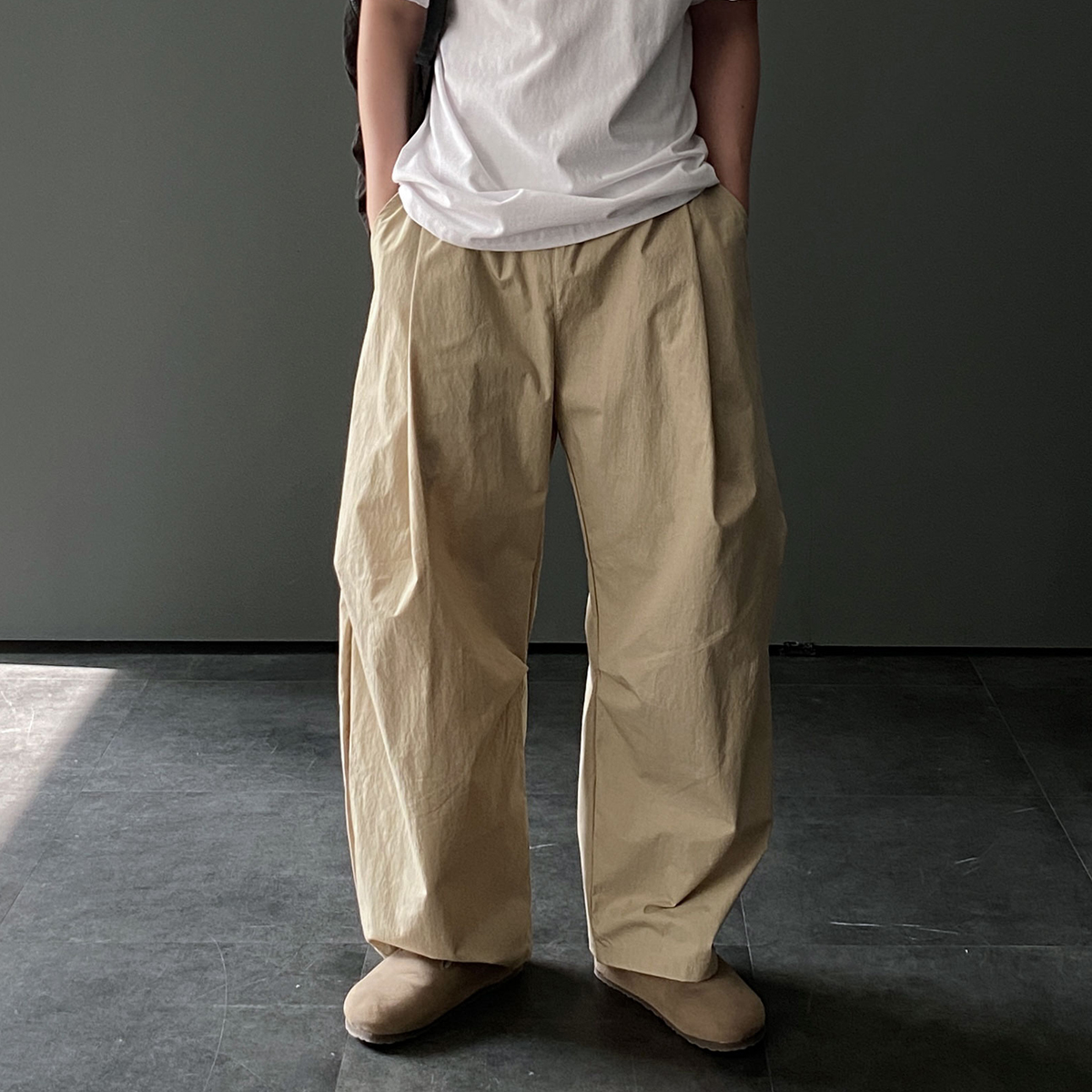 벌룬팬츠 파라슈트팬츠 나일론바지 남자통바지 - 상품 이미지