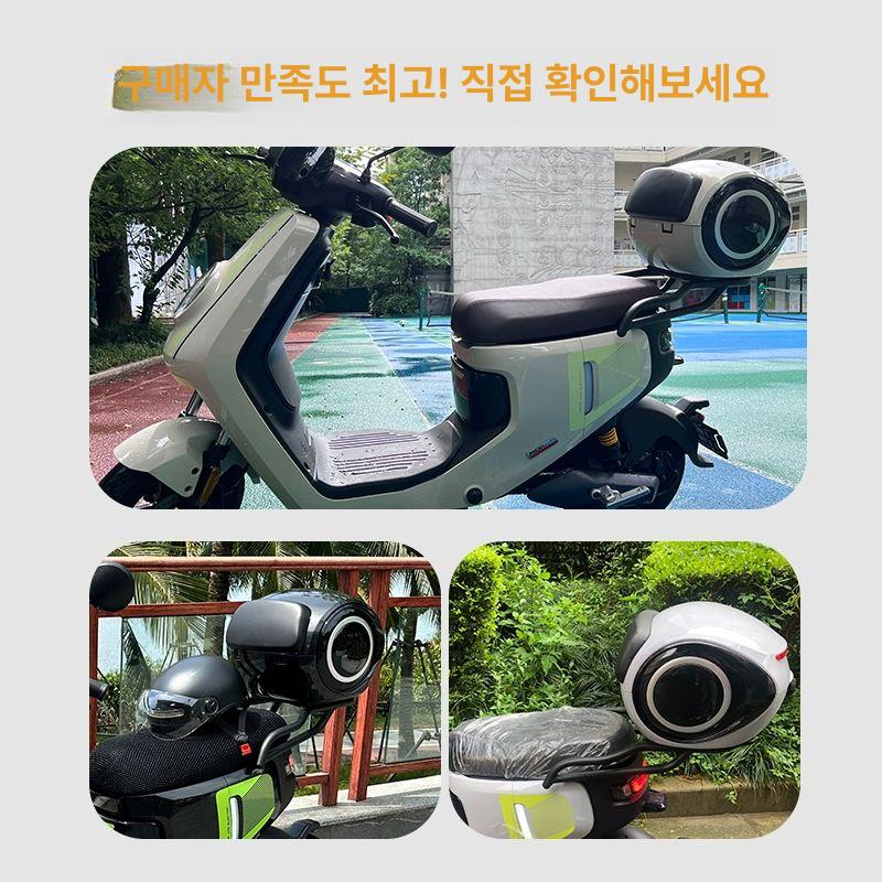 스쿠터 소형탑박스 바이크 자외선차단 이송 쿠션 방석 모카화이트 트렁크+MQiL MT 랙 대형 - 상세 이미지 5