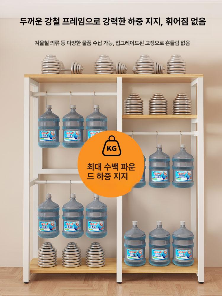 튼튼한 시스템 행거 옷장 선반 전면커버x패브릭 C B 2개 문 - 상세 이미지 5