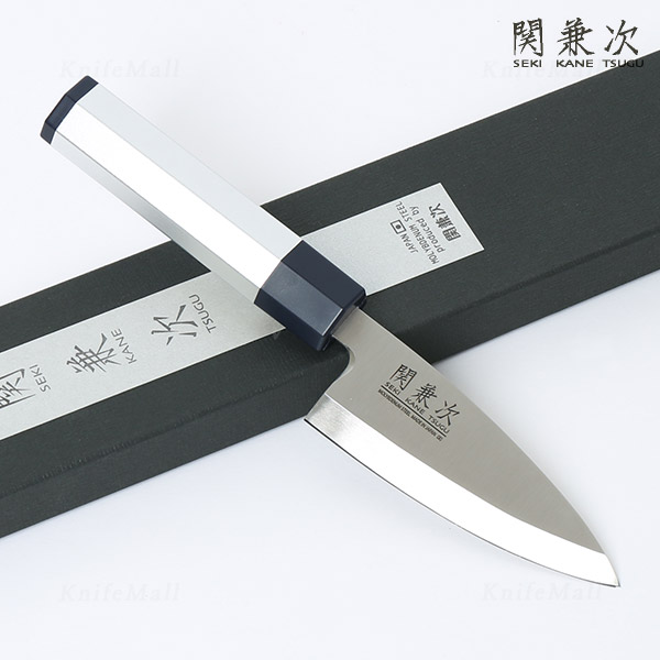 일본 세키카네쓰구 데바 생선회칼 10.5cm, 7각 알루미늄손잡이, 1개 - 상품 이미지