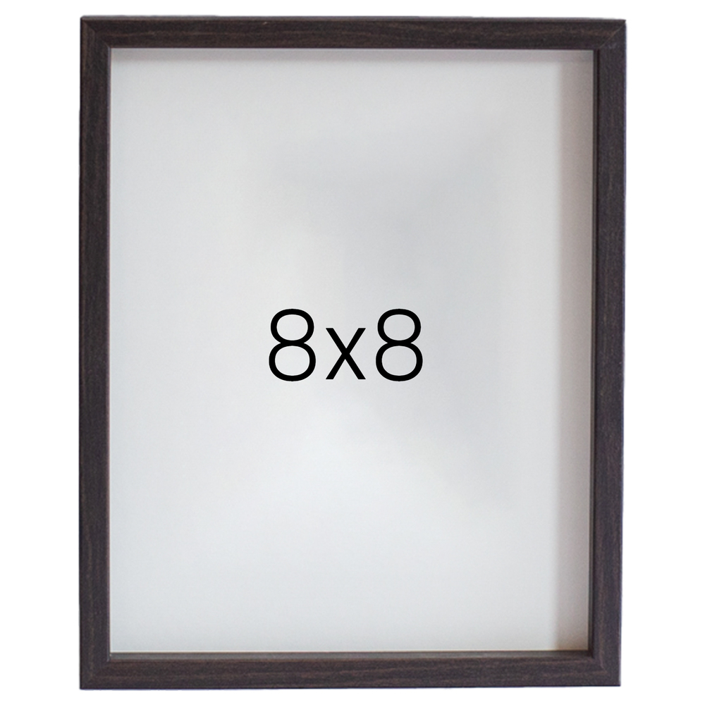 12mm레프 나무액자 사진액자 웨딩 포토테이블 인화 탁상 소형 8x8 203x203mm, 진밤 - 메인 이미지
