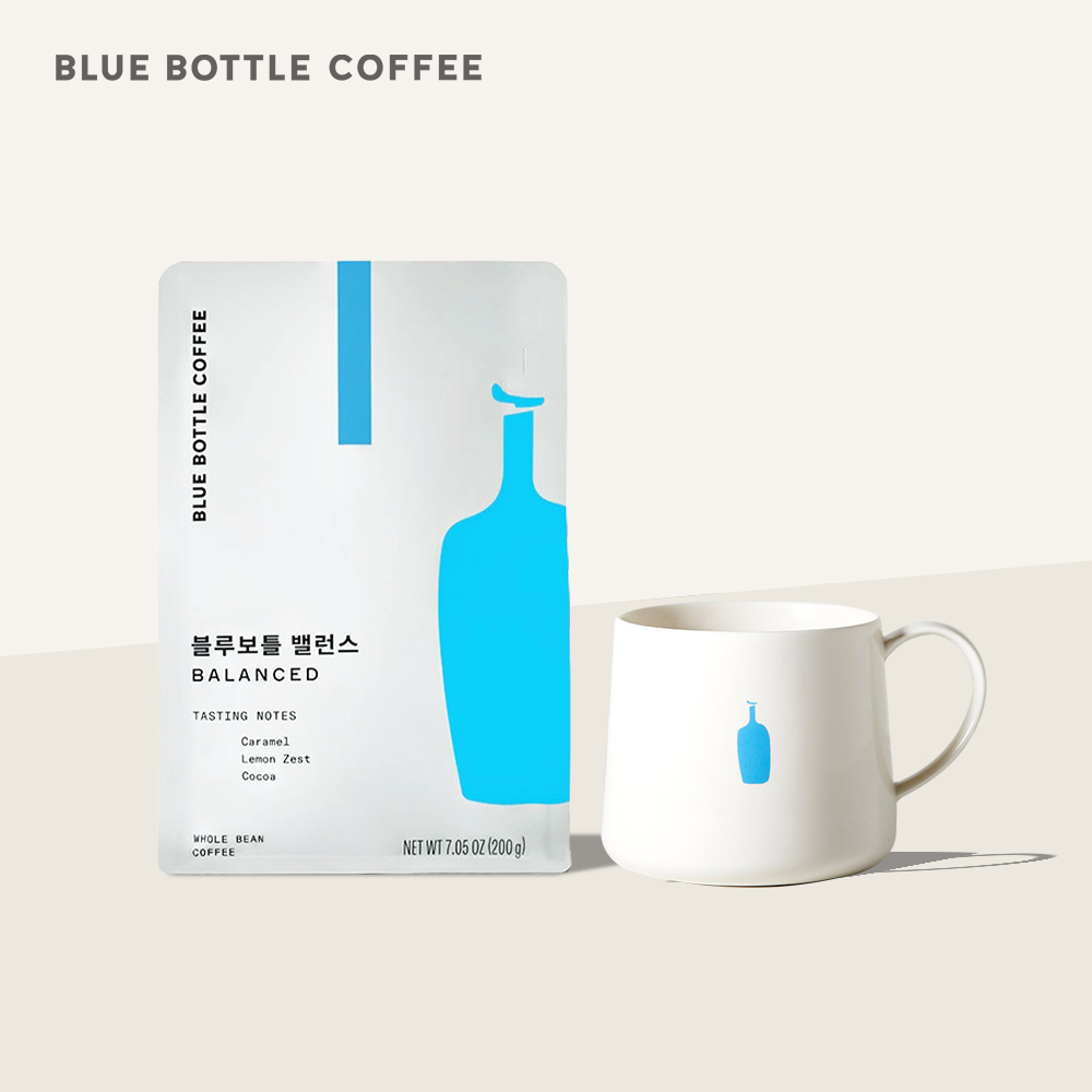 [공식] 블루보틀 커피 블렌드 홀빈 원두 200g + 블루보틀 머그 Blue Bottle Coffee Blend 200g + Mug - 상품 이미지