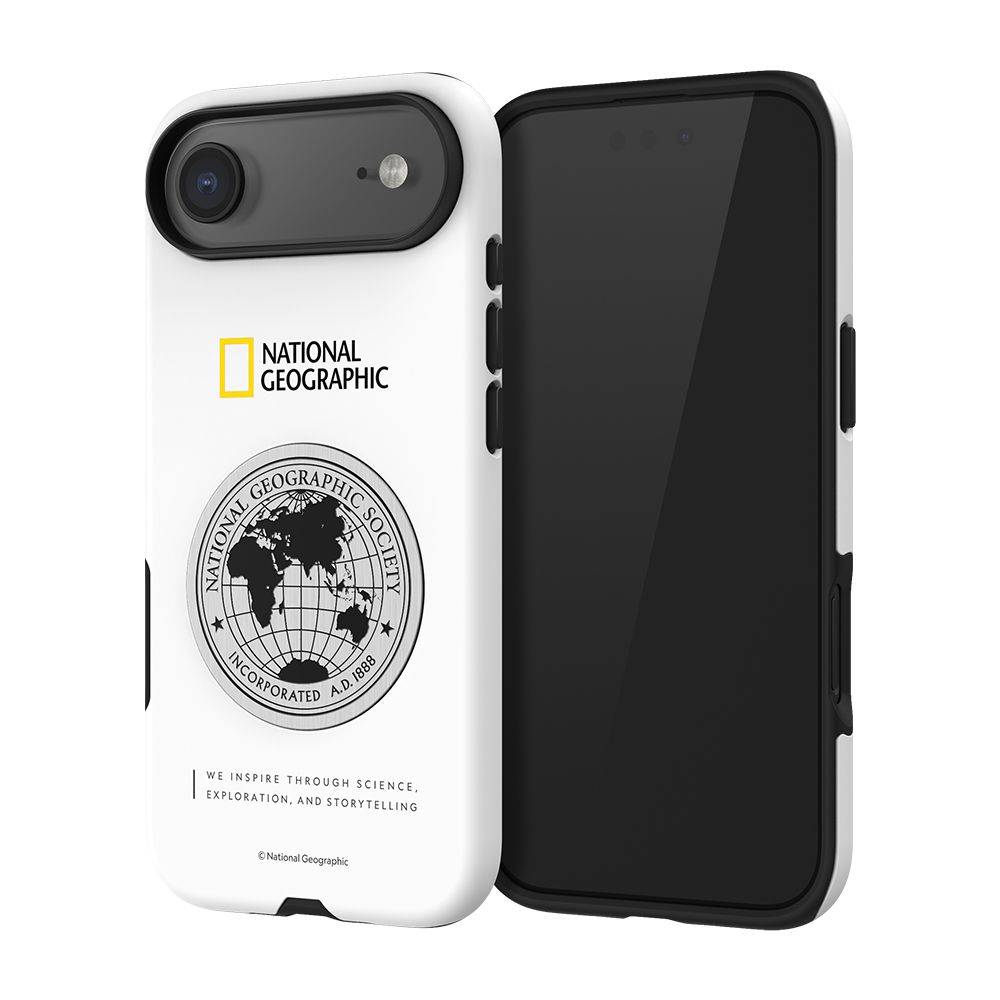 내셔널지오그래픽 메탈데코 하드쉘 케이스 화이트, 아이폰 에어