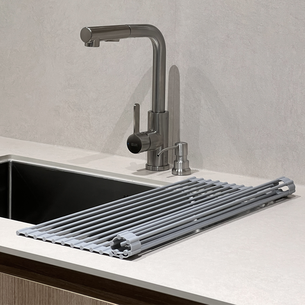 실리콘 드라잉 매트 접이식 식기 건조대 미니 설거지 개수대 텀블러 원룸 주방 싱크대 M