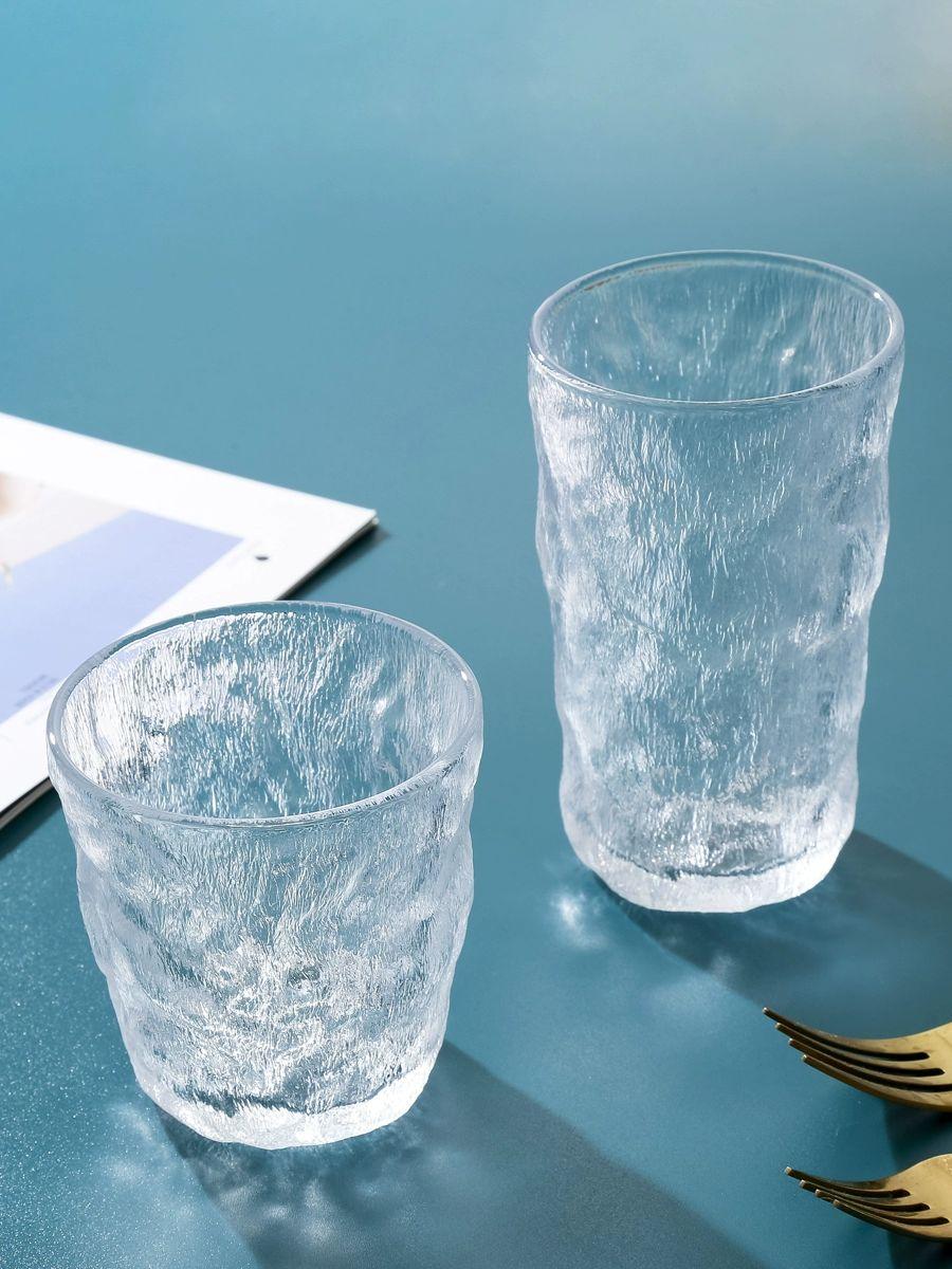 크리스탈 위스키 맥주 사케잔 도쿠리 몰트 맥주잔 글래스 온더락 업소용 글레이셔 글라스 높은1개낮은1개총2개 - 상세 이미지 2