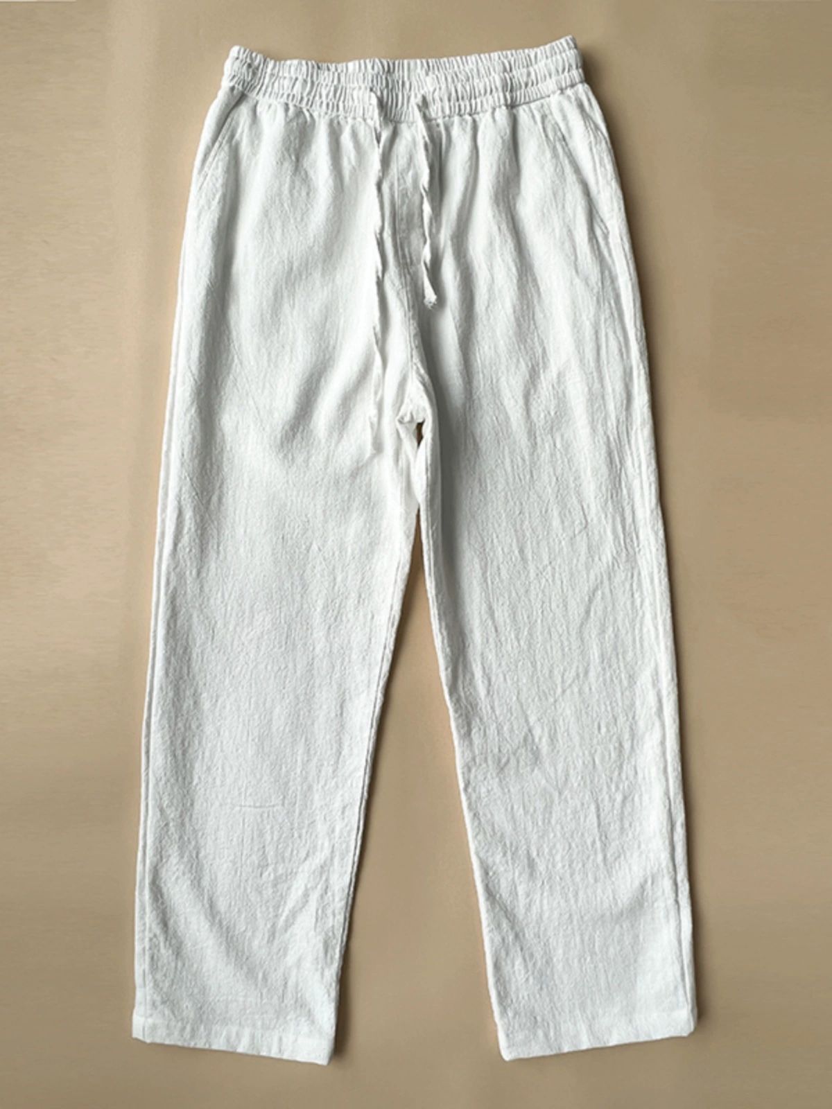 남성 루즈핏 여름 모시바지 캐주얼 밴딩 팬츠 25K16-90 M 99cm 45~57.5kg - 상세 이미지 4