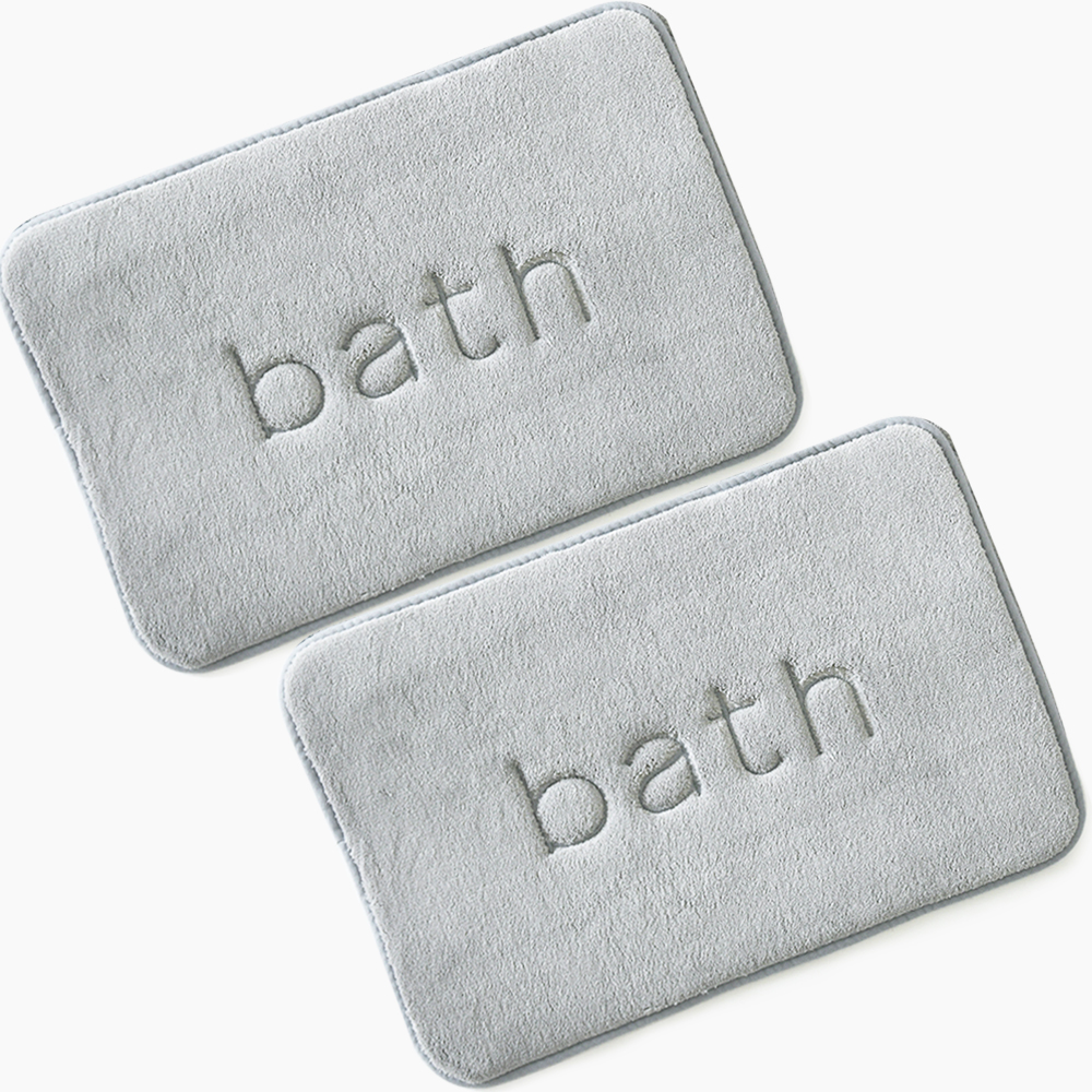 파쿠젠 1+1 극세사 메모리폼 욕실 발매트 주방매트 그레이 2p, 60x40cm 제품 이미지