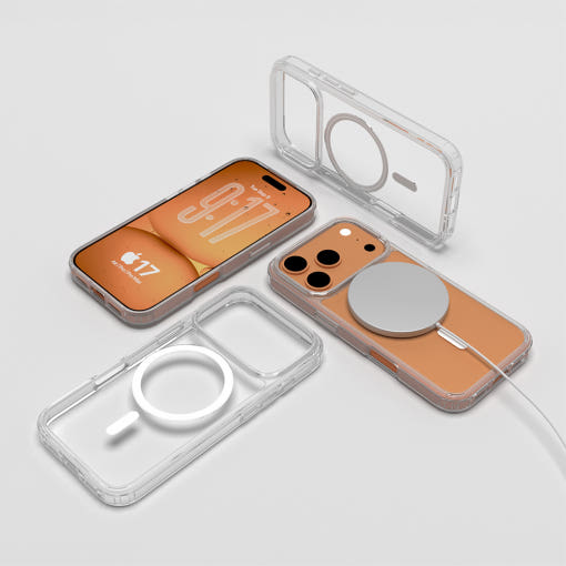 맥세이프 케이스의 강력한 자력 시연 이미지