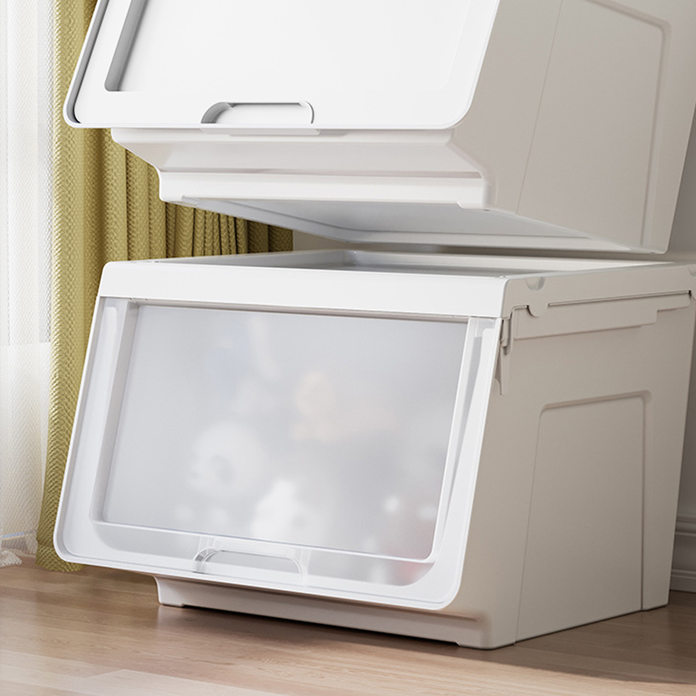 적층형 리빙박스 플라스틱 옷정리함 팬트리 옷장 수납 박스 정리함 S
