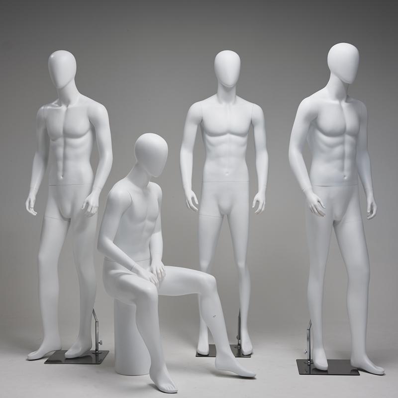 전신 마네킹 남자 의류 란제리 마네킨 디스플레이 상반신마네킹 남자마네킹 옷마네킹 MB-3-2-무광 화이트 실버 바닥 - 상세 이미지 2