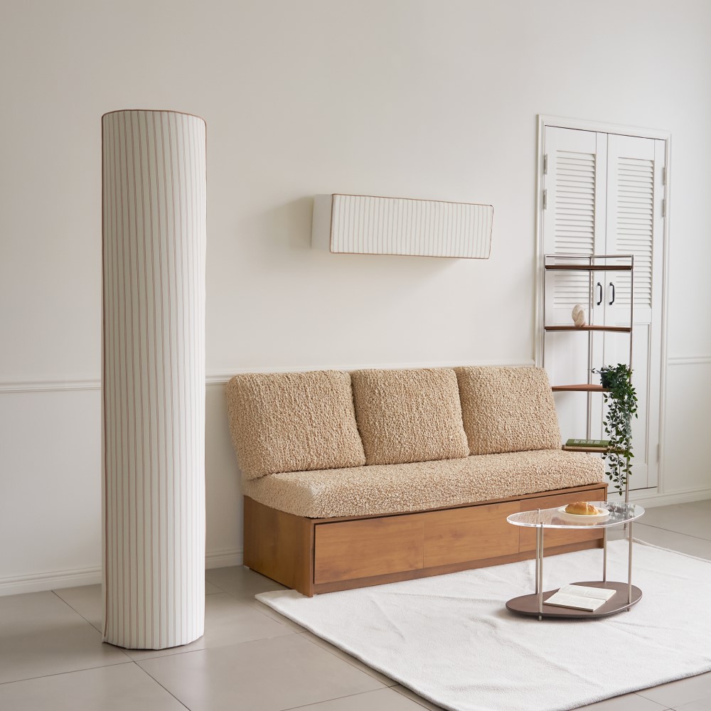 투인원 에어컨커버 에어스판 솔티 가리개 스탠드 원형일반 벽걸이 SS 세트