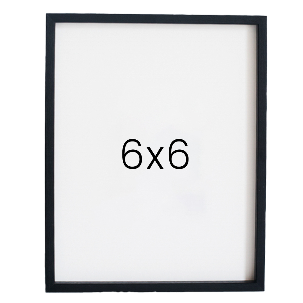 12mm레프 나무액자 사진액자 웨딩 포토테이블 인화 탁상 소형 6x6 152x152mm, 블랙 - 메인 이미지